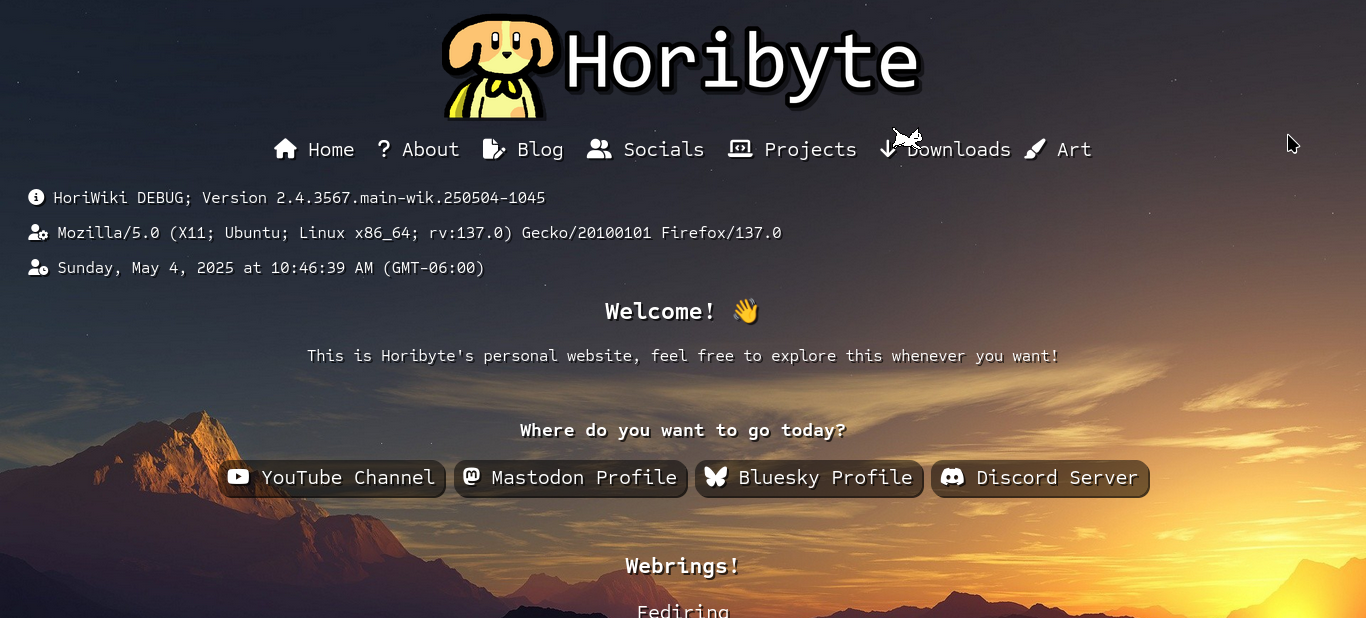 Home page