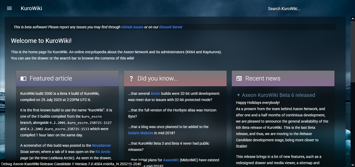 Home page