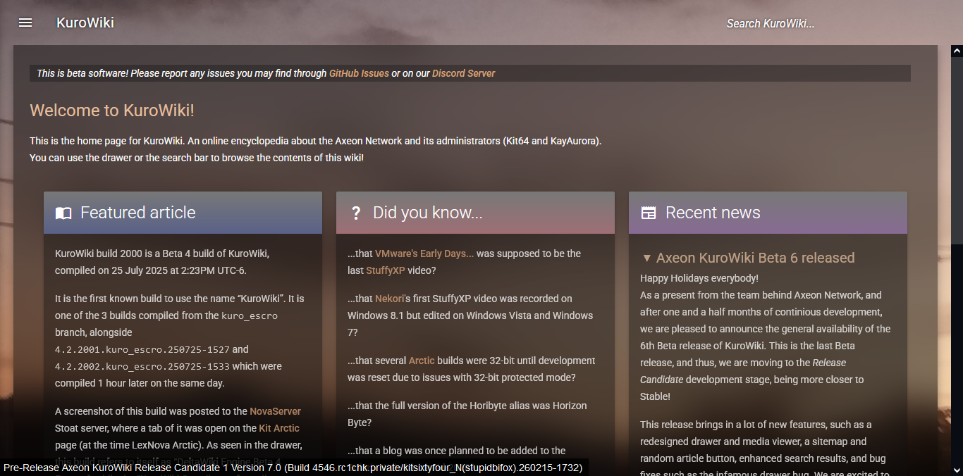 Home page