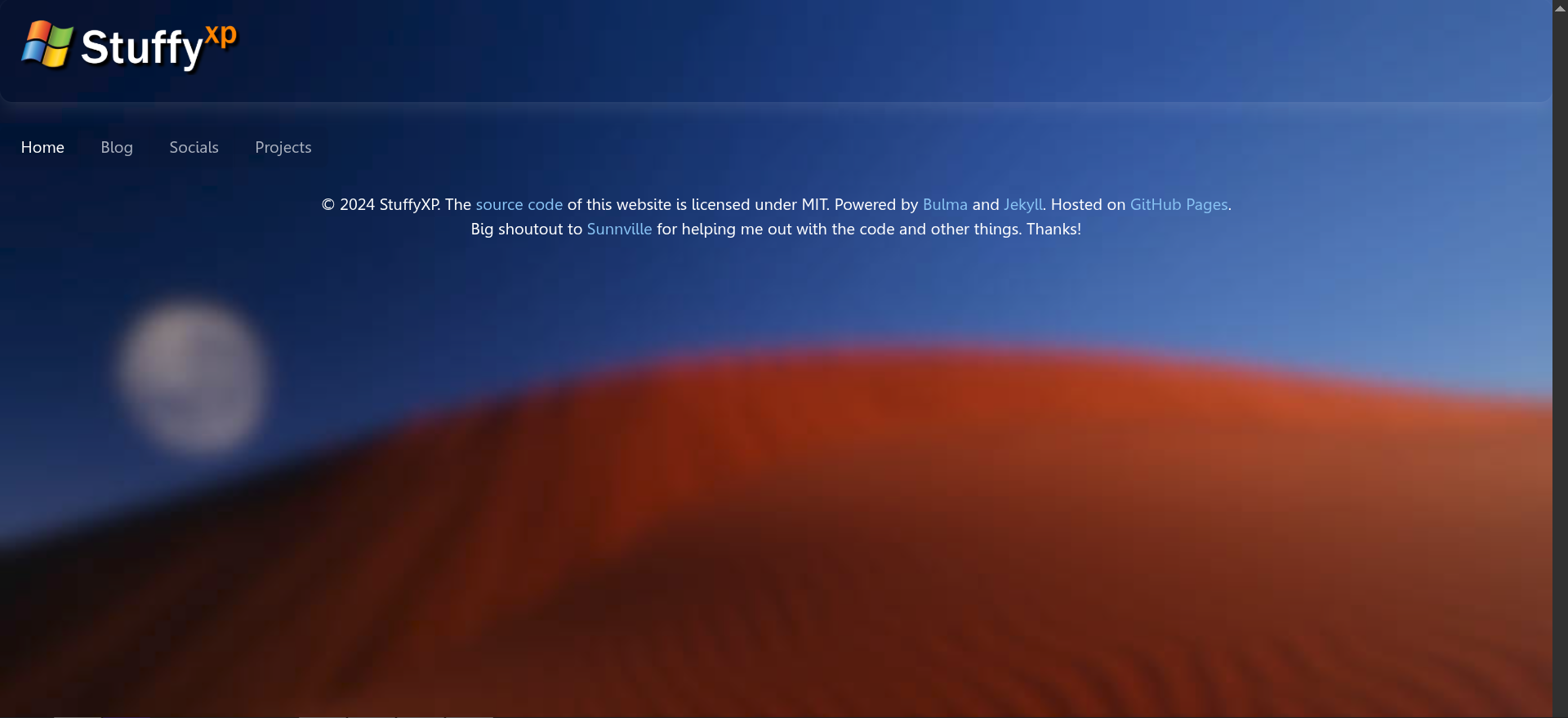 Home page