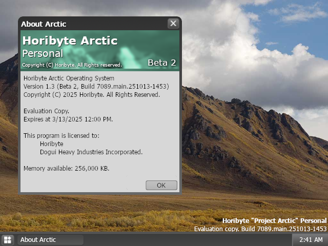 Horibyte Arctic Personal Beta 2 Build 7089