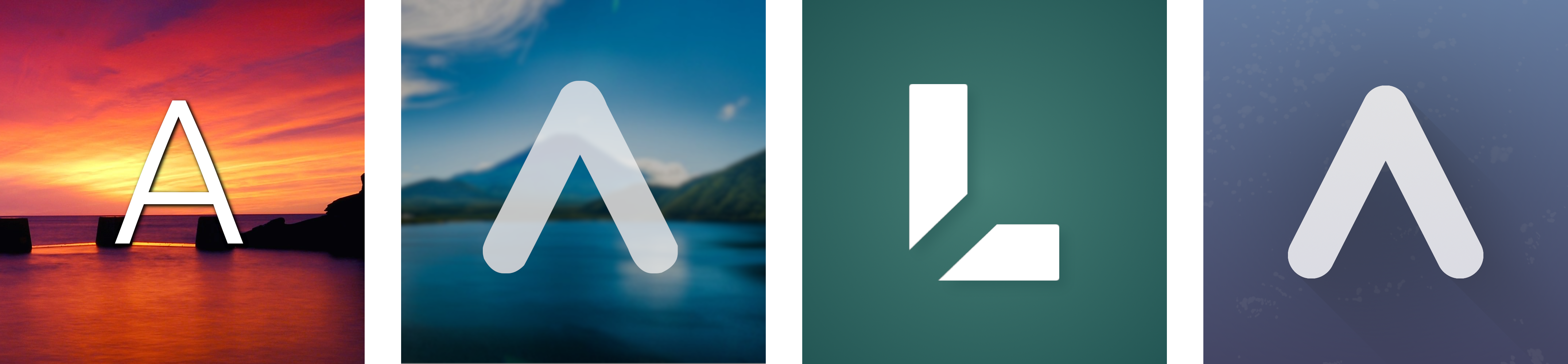 From left to right: Aqua Community (first ever server logo, late 2017), Axeon Community (early 2019), Lynxmic's Square (late 2022), Axeon Network (current logo, used since June 2025)