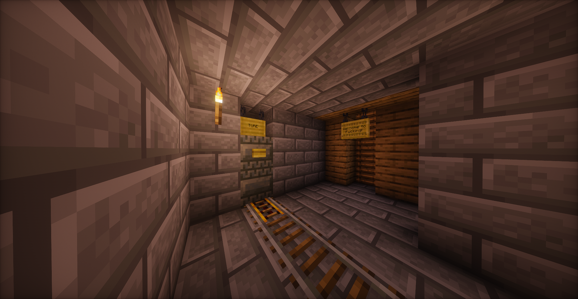 The Ture-Fucking railway terminus at Fucking, in the lower story of the biggest HURS station