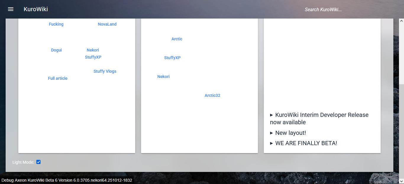 Broken Light Mode in Build 3705