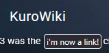 The KuroWiki text in the navbar, now clickable.