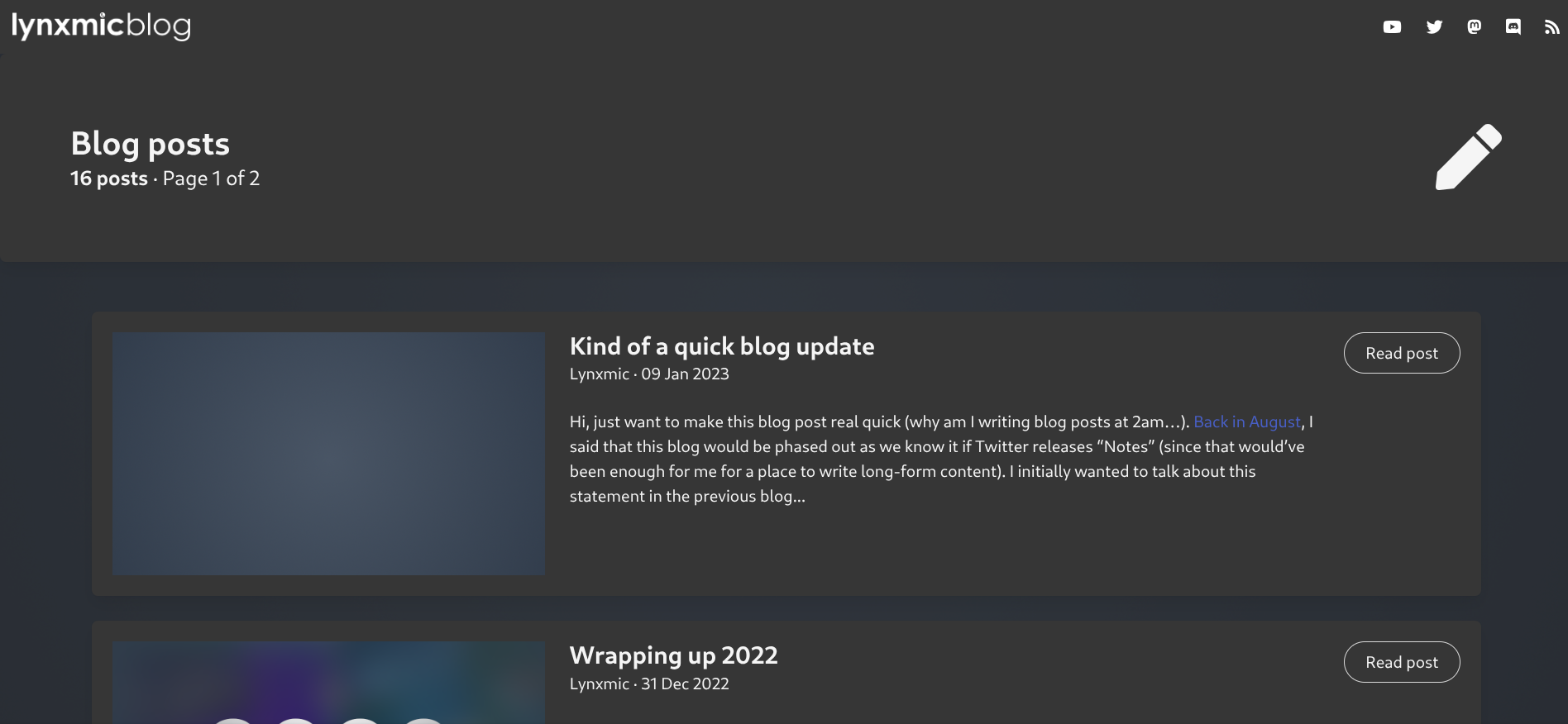 The Lynxmic Blog on 9 January 2023