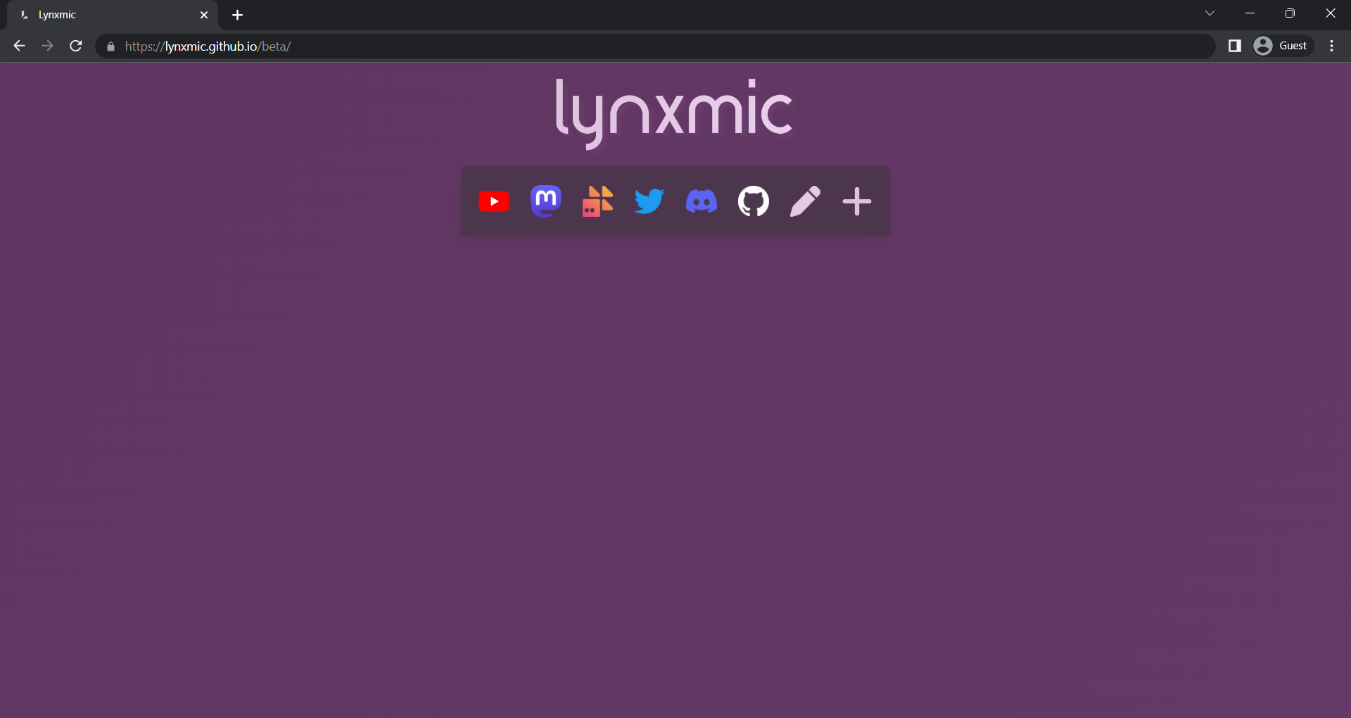 LynxWebsite Beta, in August 2023