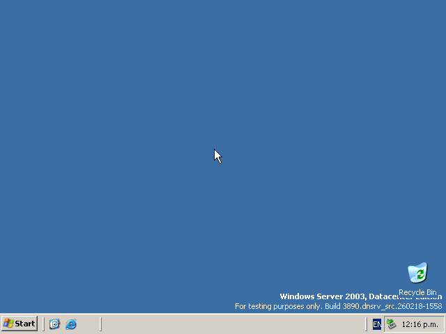 First boot (server)